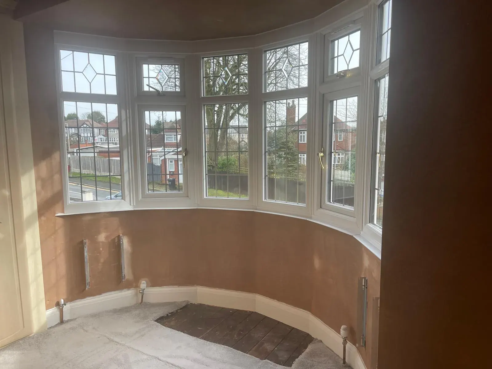 A bay window finished in plaster and ready to decorate, from one of my jobs.